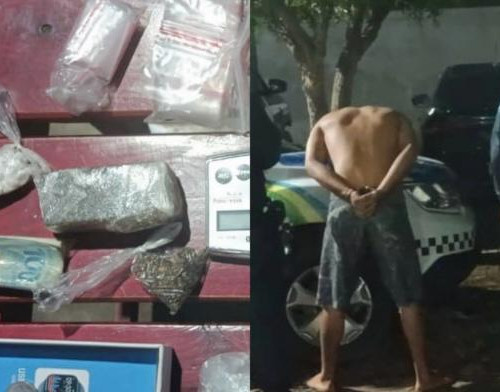 Homem conhecido como “Gaúcho” é preso por tráfico e receptação em flagrante