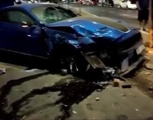 Engavetamento com sete carros deixa veículo destruído na BR-316 em Teresina