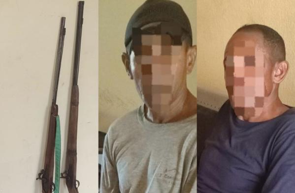 Irmãos são detidos após ameaça com espingarda na zona rural de Barras