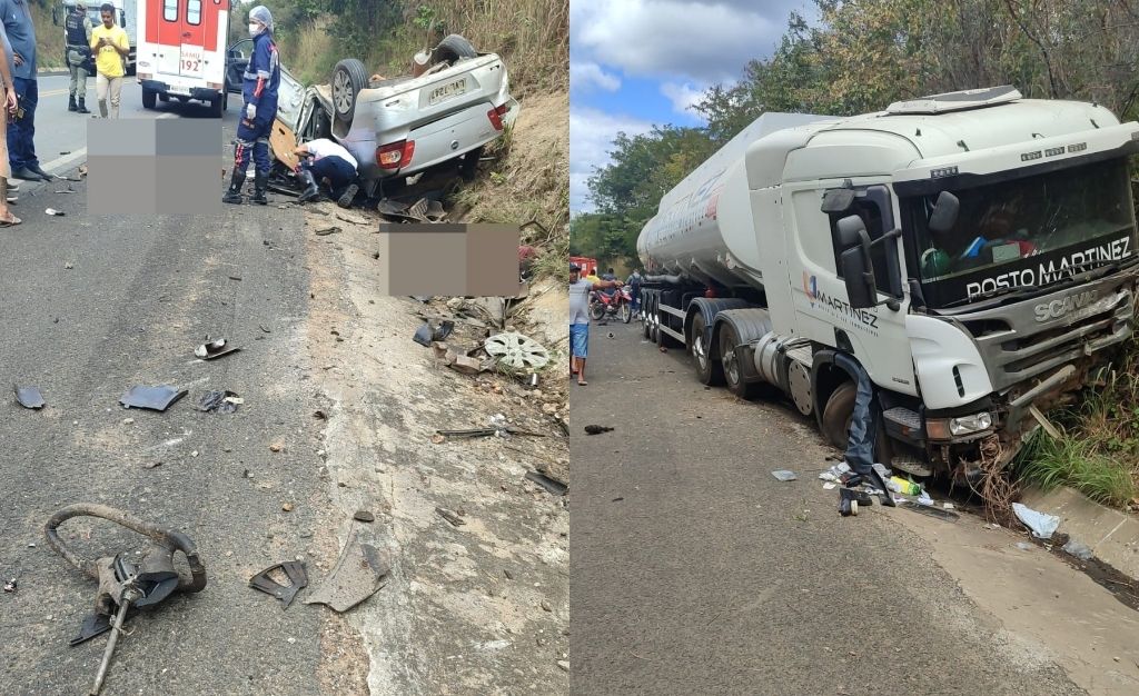 Casal morre em colisão entre carro e caminhão na BR-343, no Piauí