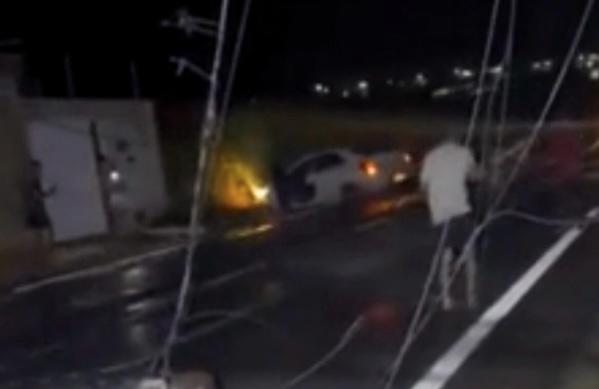 Motorista colide com poste e causa queda de sete postes em Uruçuí, Piauí