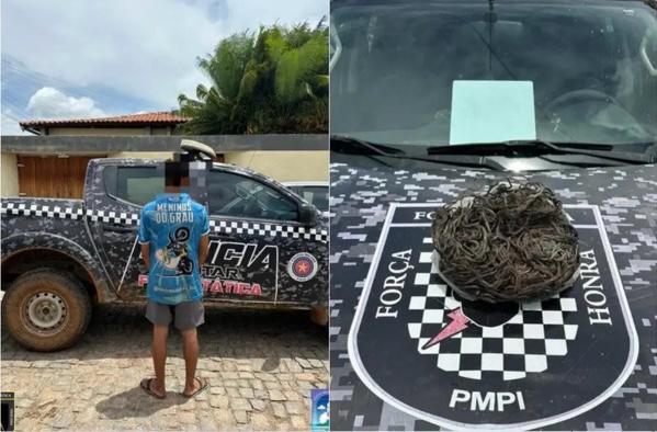 Adolescente é apreendido e  dois homens são presos suspeitos de furtar 200 metros de fios