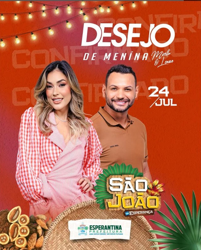 Prefeitura de Esperantina divulga programação completa do São João da Esperança 2025