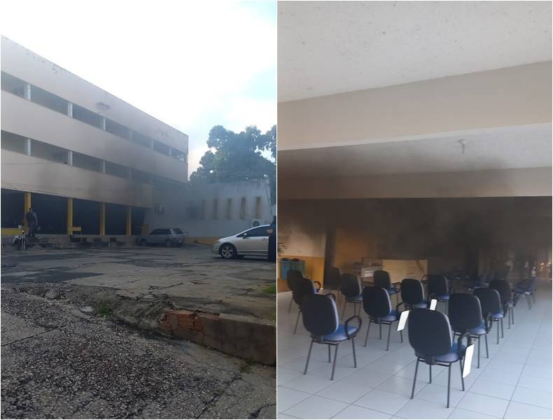 Incêndio atinge Prédio da Semcaspi em Teresina