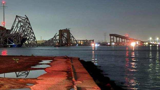 Ponte desmorona após ser atingida por navio nos EUA; Veja vídeo