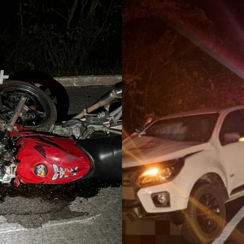 Acidente fatal na BR-343: Mulher morre em colisão entre caminhonete e motocicleta