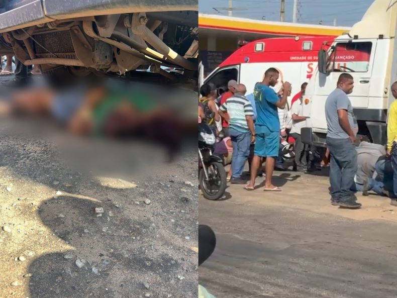 Mulher morre ao ficar presa embaixo de caminhão em Teresina