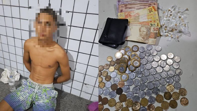 Adolescente é apreendido por tráfico de drogas na Praça João Luís Ferreira em Teresina