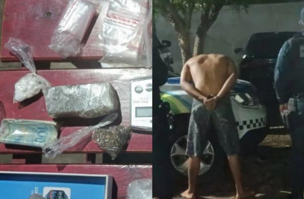 Homem conhecido como “Gaúcho” é preso por tráfico e receptação em flagrante