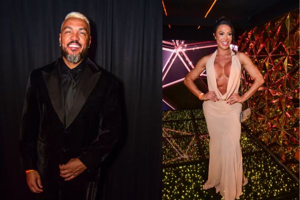 Belo e Gracyanne Barbosa juntos no aniversário de Leo Dias