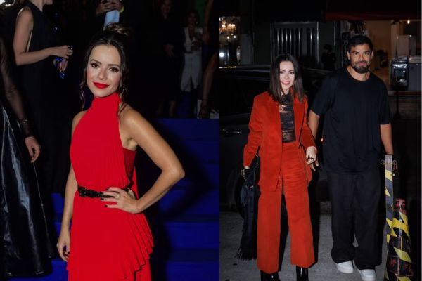 Sandy brilha com look vermelho e comenta sobre novo relacionamento: 