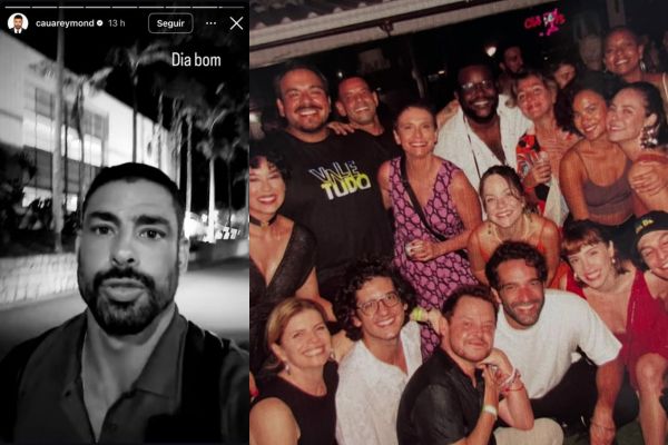 Cauã Reymond não foi a festinha do elenco de vale tudo