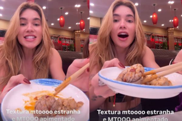 Virginia Fonseca encara iguaria polêmica na China: “Textura estranha!”