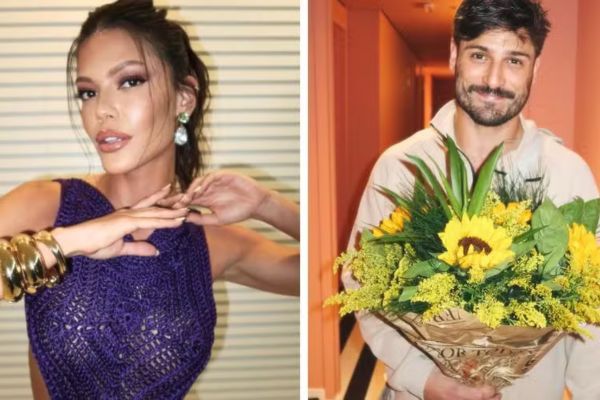 Climão? Que nada! Daniel Rocha reaparece com flores e prova que romance com Vitória Strada vai muito