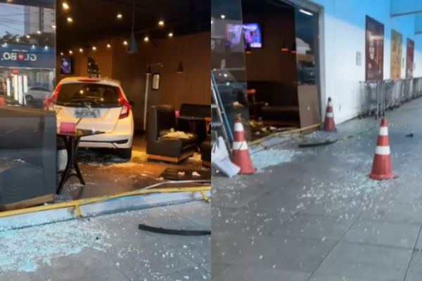 Motorista perde controle e carro invade supermercado em Teresina
