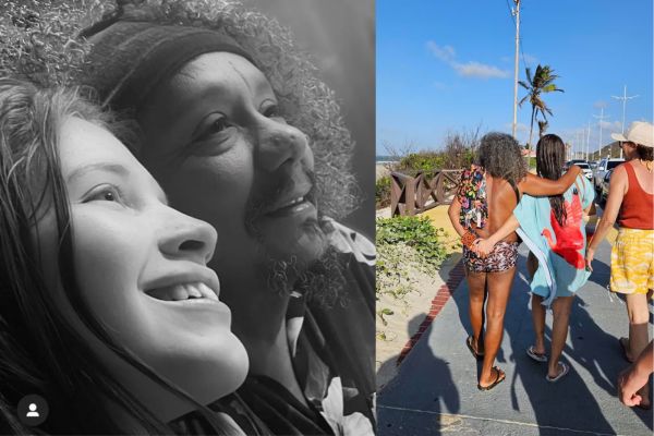 Chico César surge com namorada 31 anos mais jovem em praia do Maranhão: “Tanto amor”