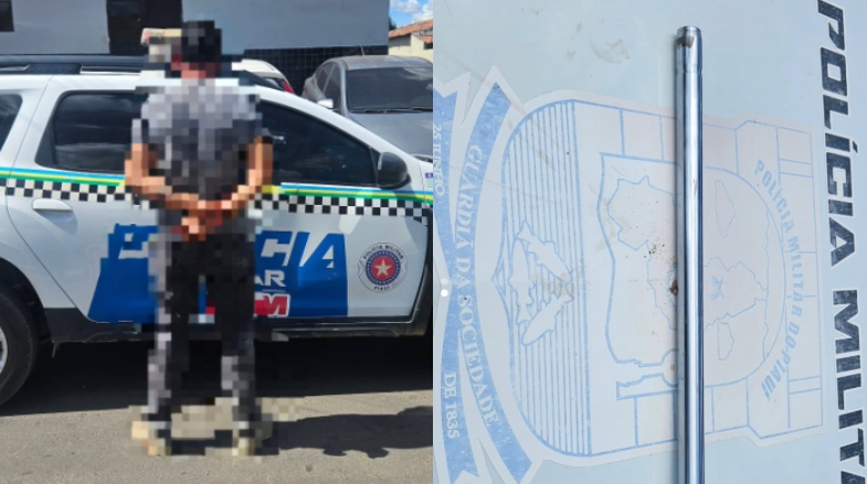 Homem é preso após espancar esposa com barra de ferro em Pio IX