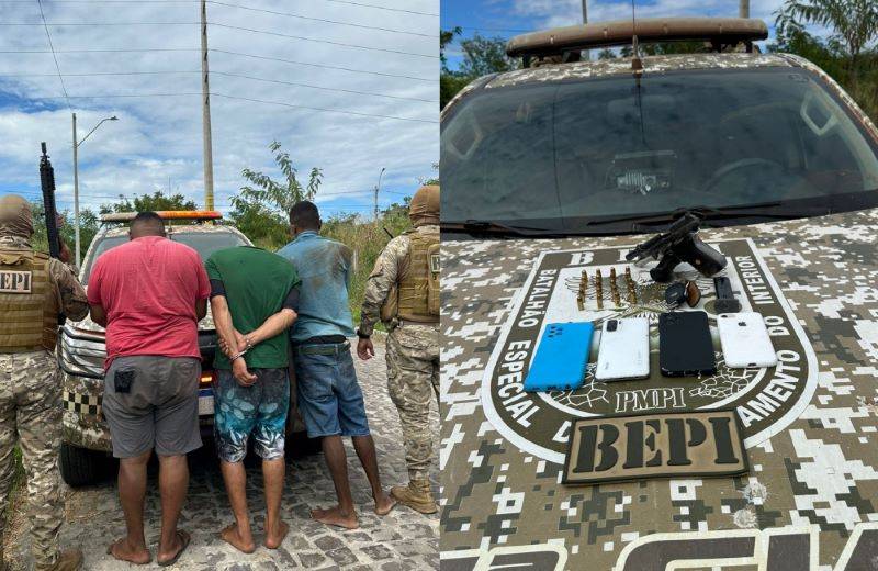 Perseguição policial em Teresina resulta na prisão de três suspeitos de facção criminosa