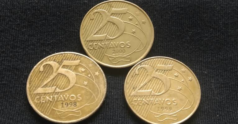 Moeda de 25 centavos pode valer uma fortuna: saiba como identificar e vender moedas raras