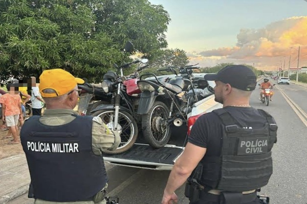 Veículos associados ao tráfico de drogas são removidos em ação no Norte do Piauí