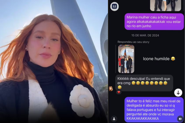 Jovem pede para Marina Ruy Barbosa tirar sua foto sem reconhecê-la e história viraliza