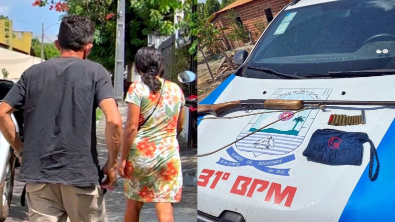 Mulher é presa após disparar arma de fogo durante briga com marido