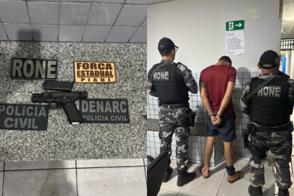 Homem é preso após roubar arma de policial civil em Teresina