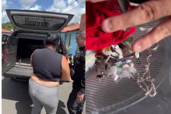 Esposa de membro do PCC é presa na frente das filhas após tentar jogar drogas na privada