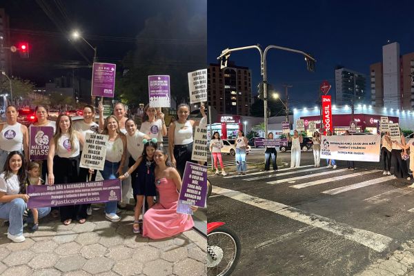 Mães protestam em Teresina contra decisão judicial que afastou Riassa das filhas
