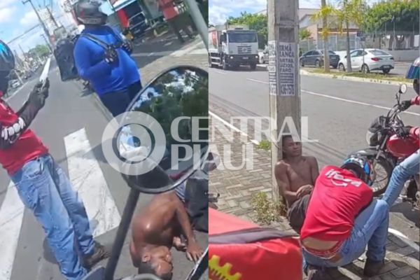 Homem é agredido e amarrado após tentar roubar motocicleta em Teresina; assista