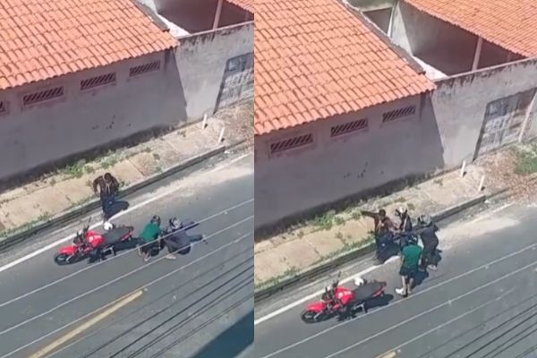 Vídeo: Assaltantes rendem vítimas e levam motocicleta em Teresina