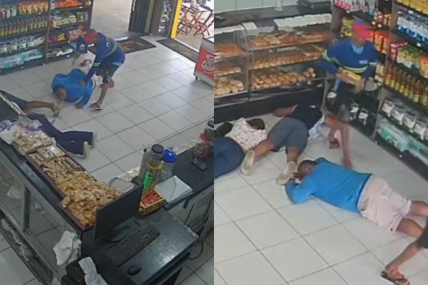 Criminosos assaltam padaria em Altos e ladrão leva caixa de bombons; assista