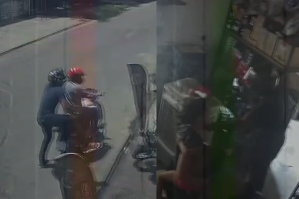 Veja momento em que ladrões realizam assalto em loja de Teresina
