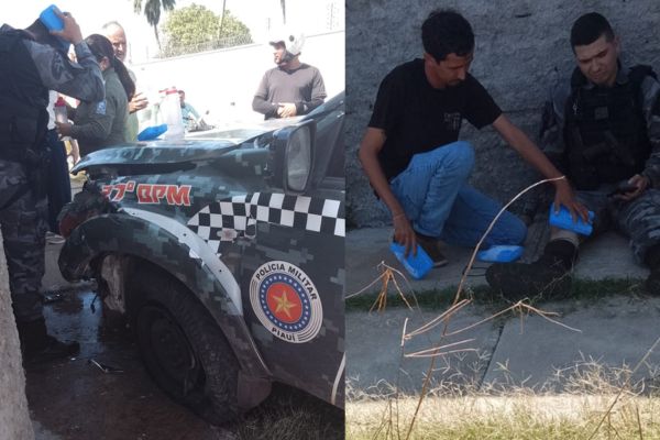 Perseguição intensa termina com viatura destruída e policiais feridos em Parnaíba