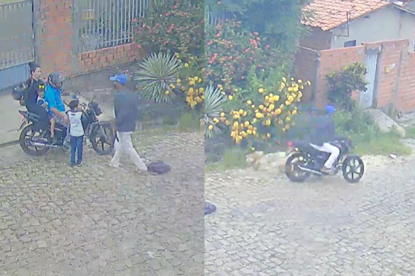 Ladrão ameaça crianças com arma de fogo e rouba motocicleta em Teresina