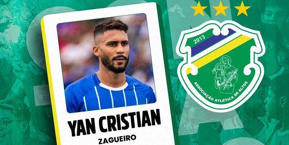Altos reforça elenco e anuncia contratação de zagueiro Yan
