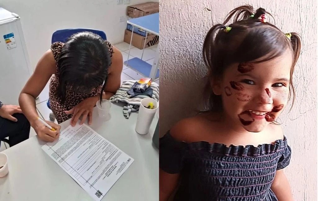 Mãe acusada de matar filha de 3 anos por espancamento se entrega à polícia em Teresina