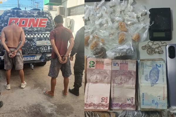 Operação da PM fecha ponto de drogas e prende dois suspeitos em Teresina